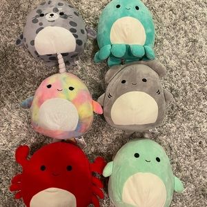 8” squishmallow sea life collection